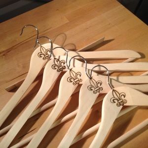Storage & Organization - Fleur De Lis Wooden Clothing Hangers Storage & Organization - Fleur De Lis Wooden Clothing Hangers